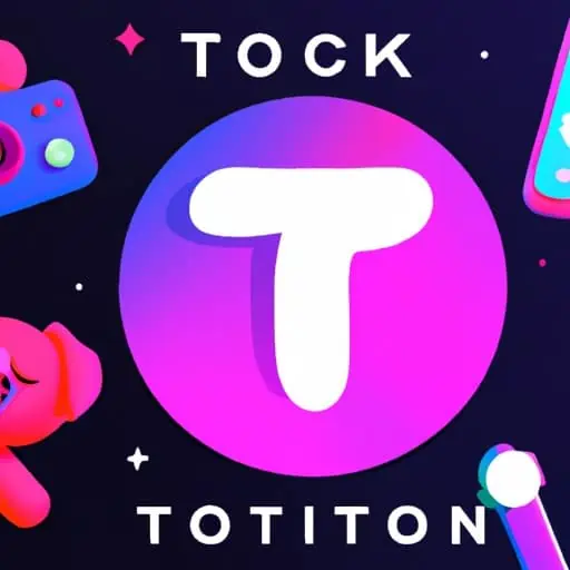 איור של הלוגו של TikTok עם מכשירים דיגיטליים