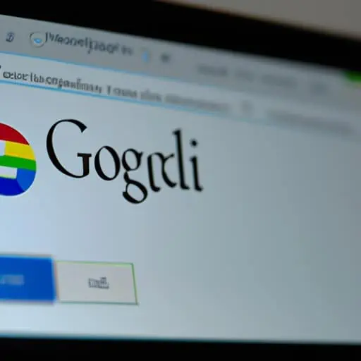 תמונה של מסך מחשב המציג את הלוגו של גוגל ושורת חיפוש, עם מסמכים משפטיים ברקע