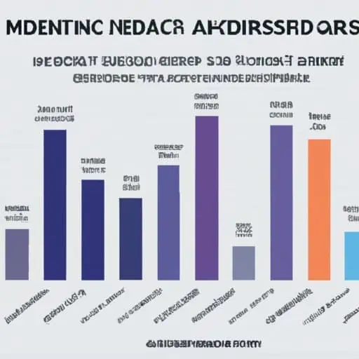 תרשים עמודות המציג הוצאות פרסום ממוצעות בתעשיות שונות