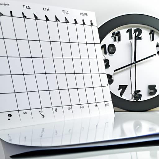 שעון ולוח שנה המייצגים את אורך ותדירות הפרק