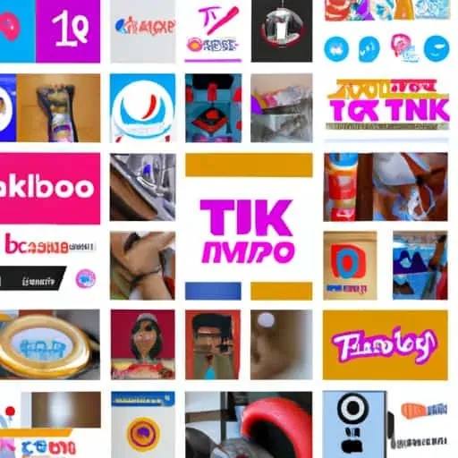 קולאז' של אתגרי TikTok פופולריים בחסות מותגים