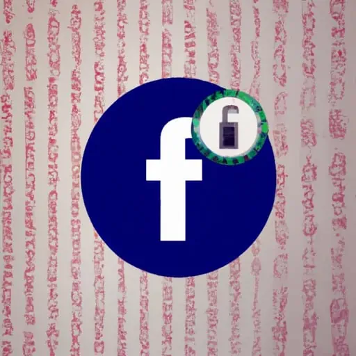 סמל לפרטיות עם שכבת-על של לוגו פייסבוק