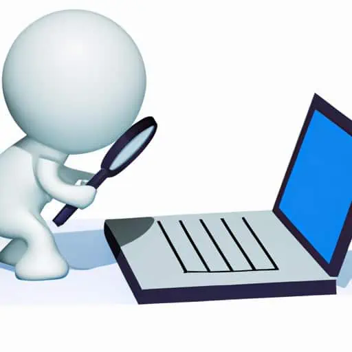 אדם המשתמש במחשב נייד, המסמל את החשיבות של תוצאות חיפוש מקוונות.