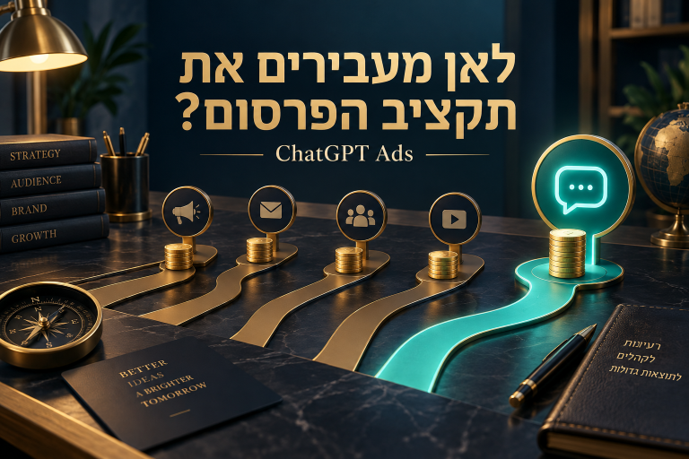 תכנון תקציב פרסום בצ׳אט ג׳י פי טי לצד ערוצי השיווק הקיימים